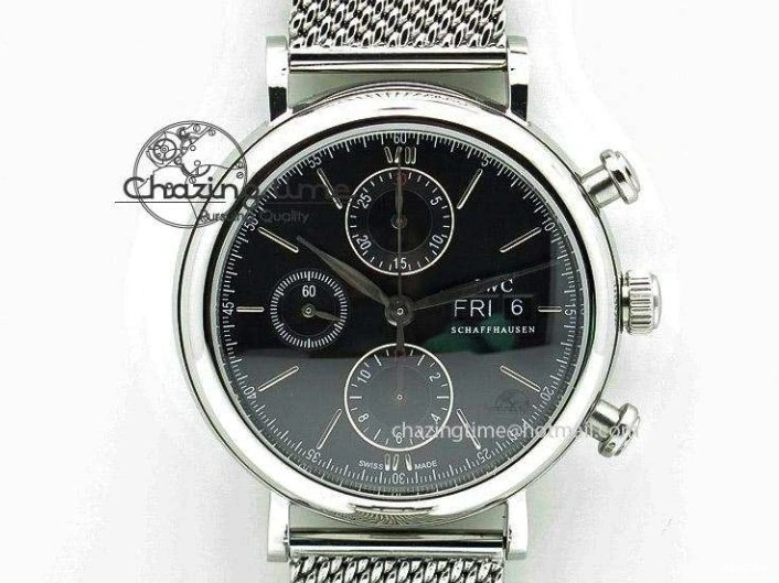 MIROTIME 0103 Casual Portuguese Chrono IW3716 Z+F 1:1 Best Edition White Dial on Blue Rubber Strap A 7016